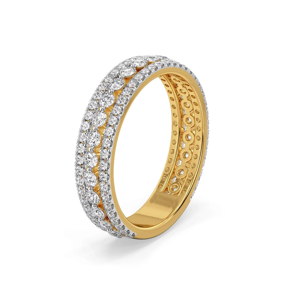 Lab Grown Diamond & Moissanite Multi-Row Eternity Ring