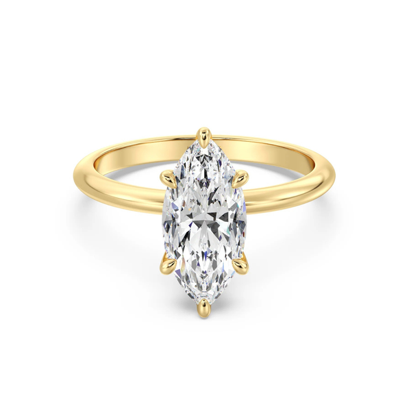 1.0 ct Marquise Cut 6 Proung Lab Grown Diamond & Moissanite Ring