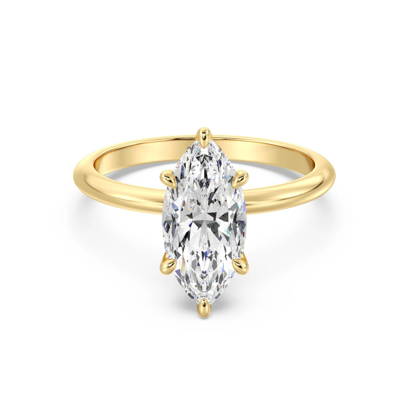 1.0 ct Marquise Cut 6 Proung Lab Grown Diamond & Moissanite Ring
