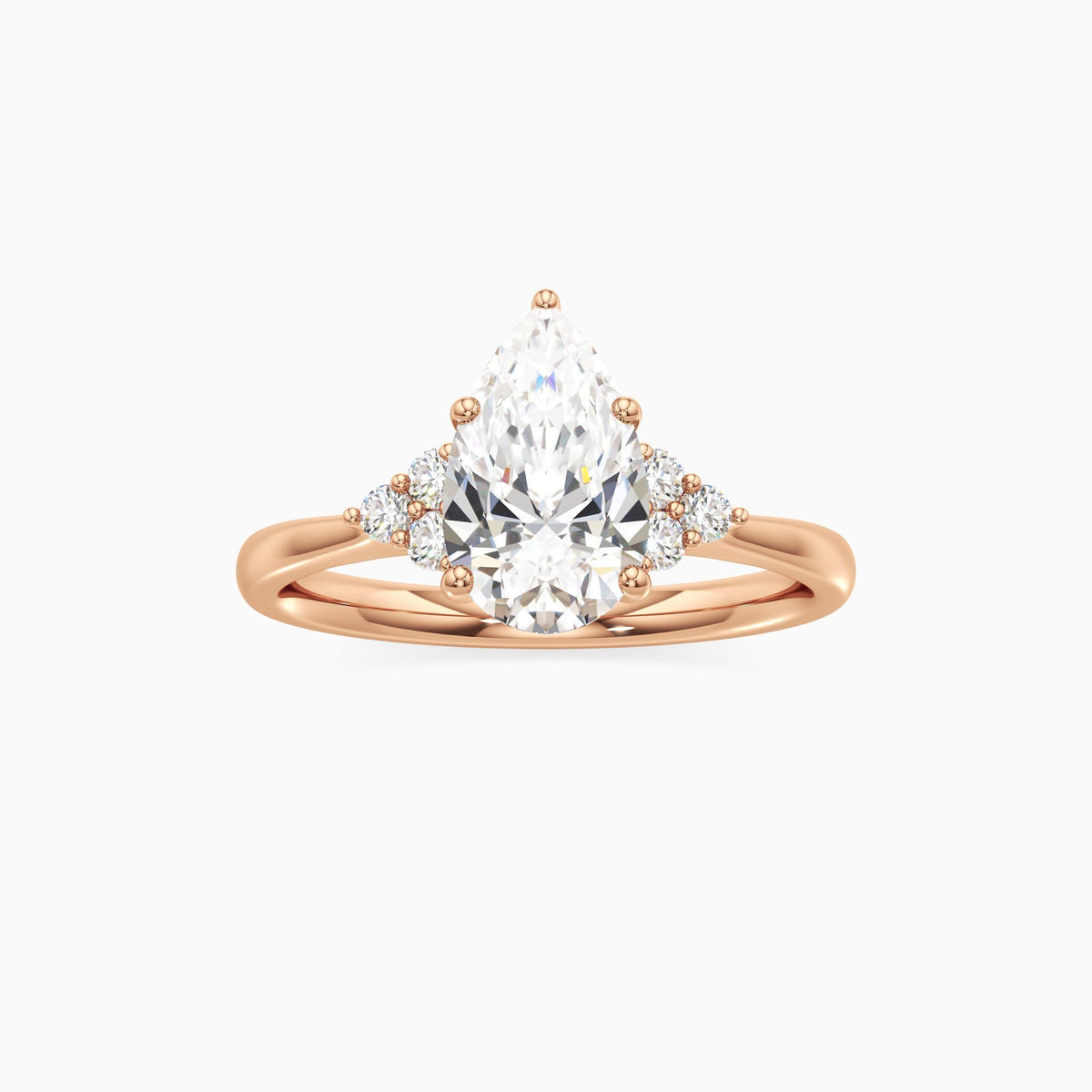 Pear Cut Classic Lab Grown Diamond Setting Engagement Ring