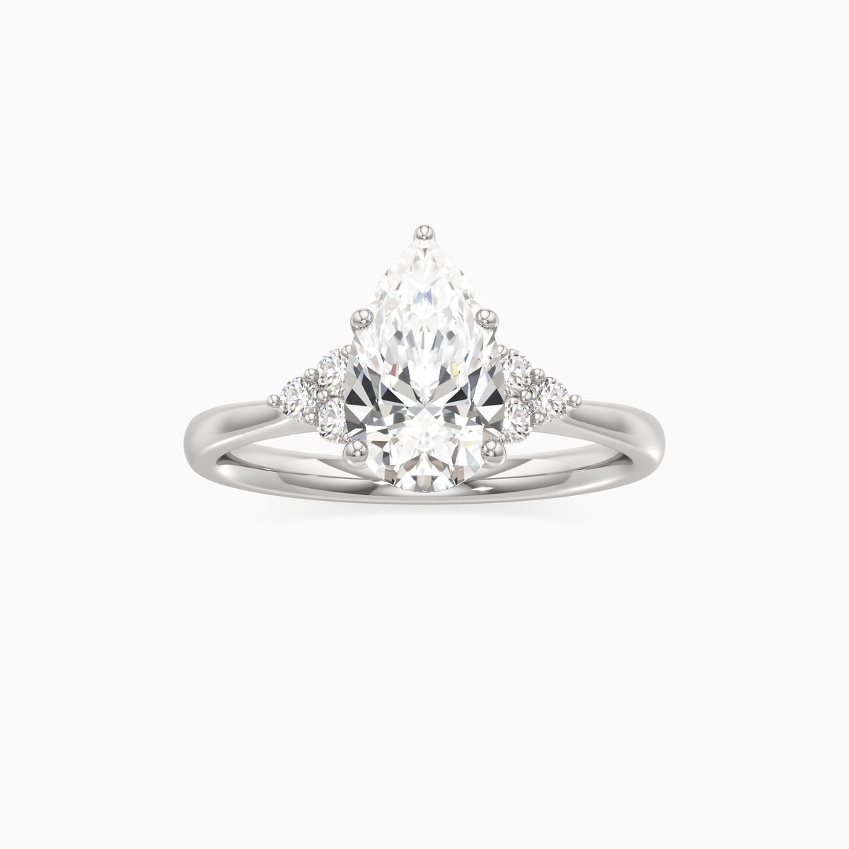 Pear Cut Classic Lab Grown Diamond Setting Engagement Ring
