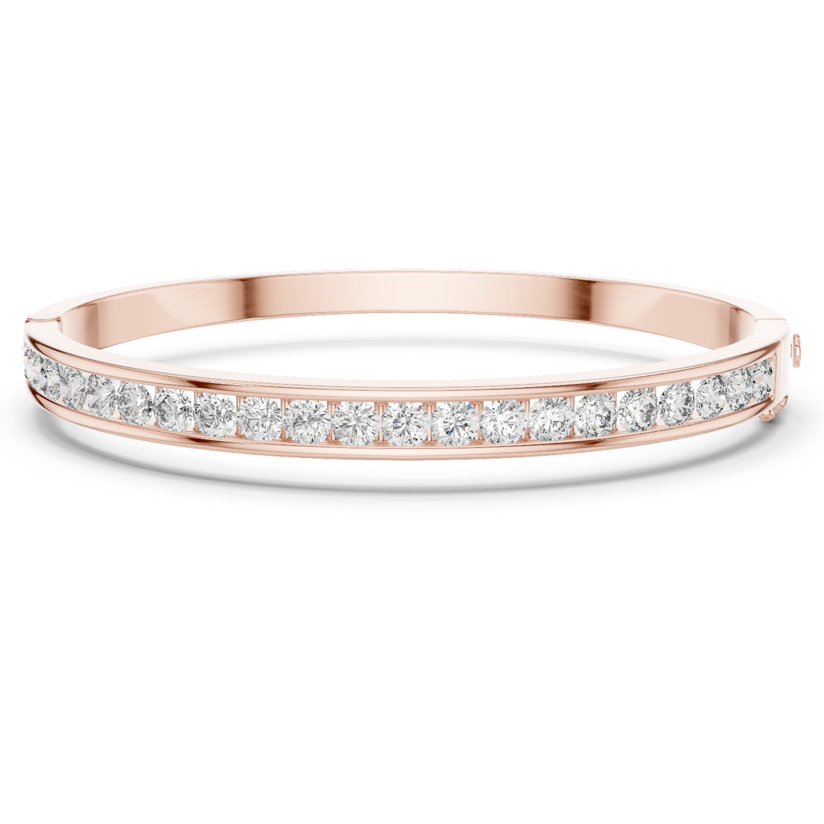 Channel-Set Diamond Bangle Bracelet