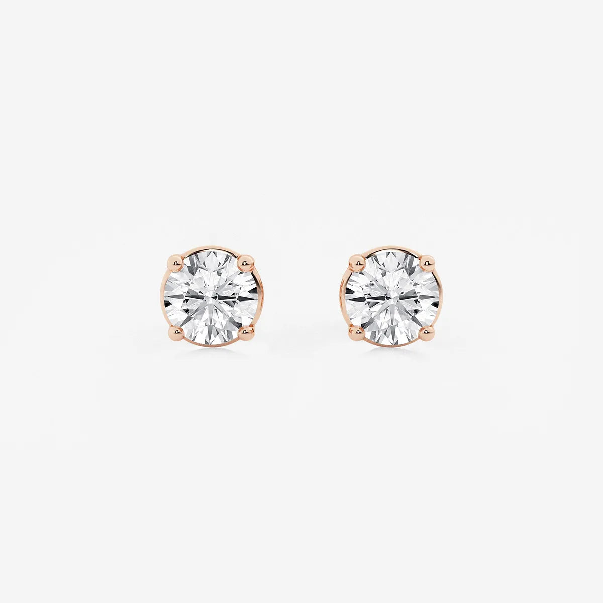 Round Lab Grown Diamond Stud Earrings