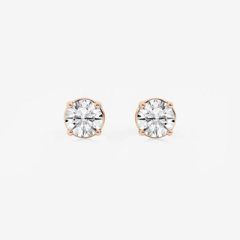 Round Lab Grown Diamond Stud Earrings