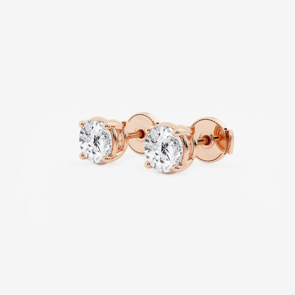 Round Lab Grown Diamond Stud Earrings