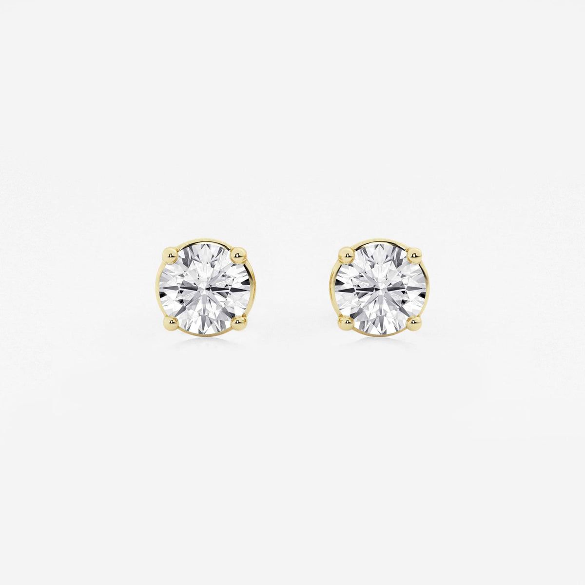 Round Lab Grown Diamond Stud Earrings