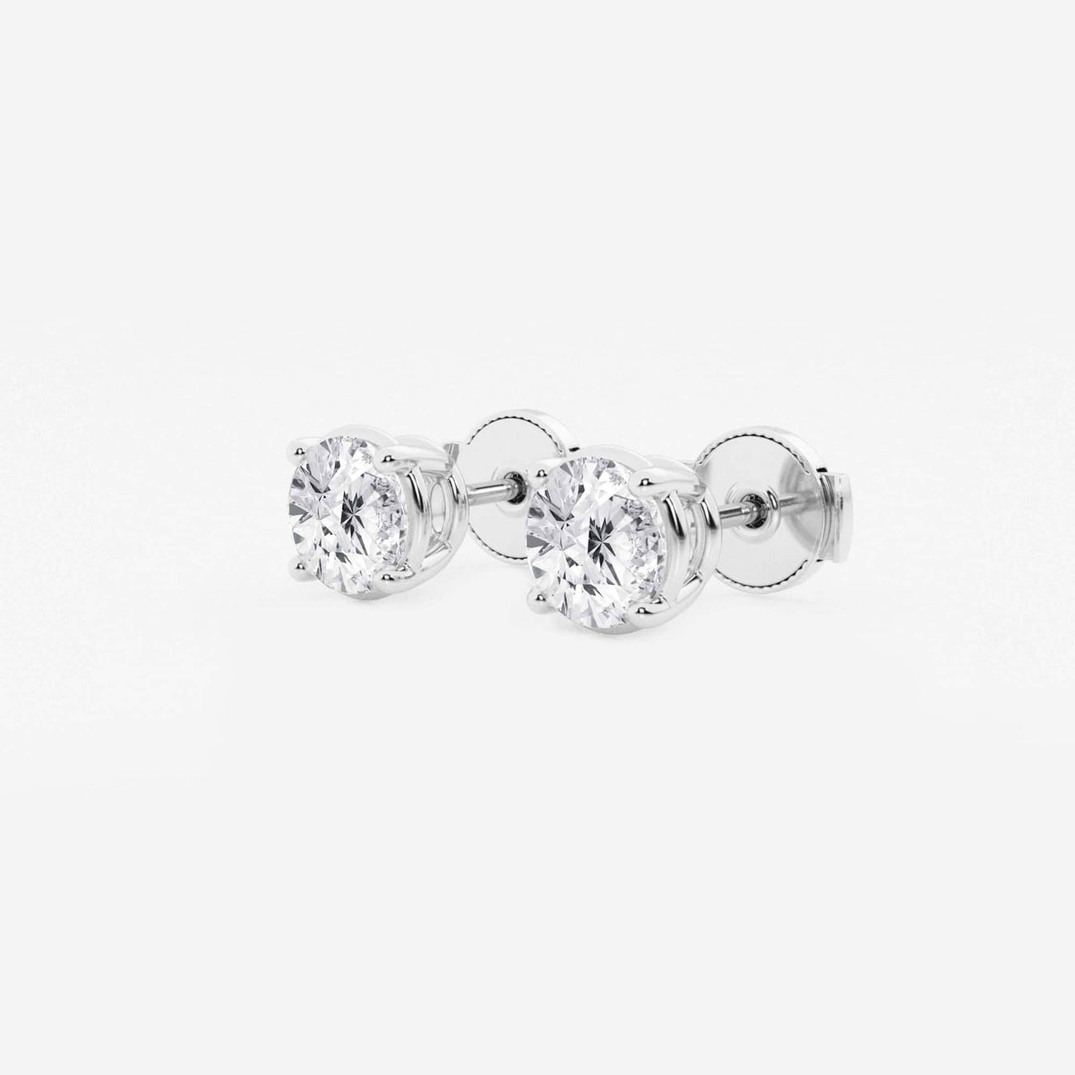 Round Lab Grown Diamond Stud Earrings