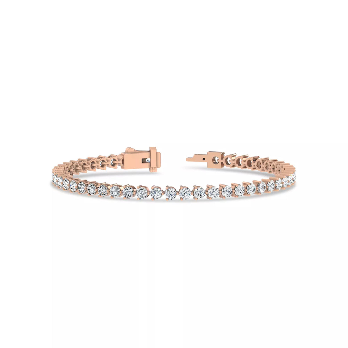 Three-Prong Lab Diamond Tennis Bracelet