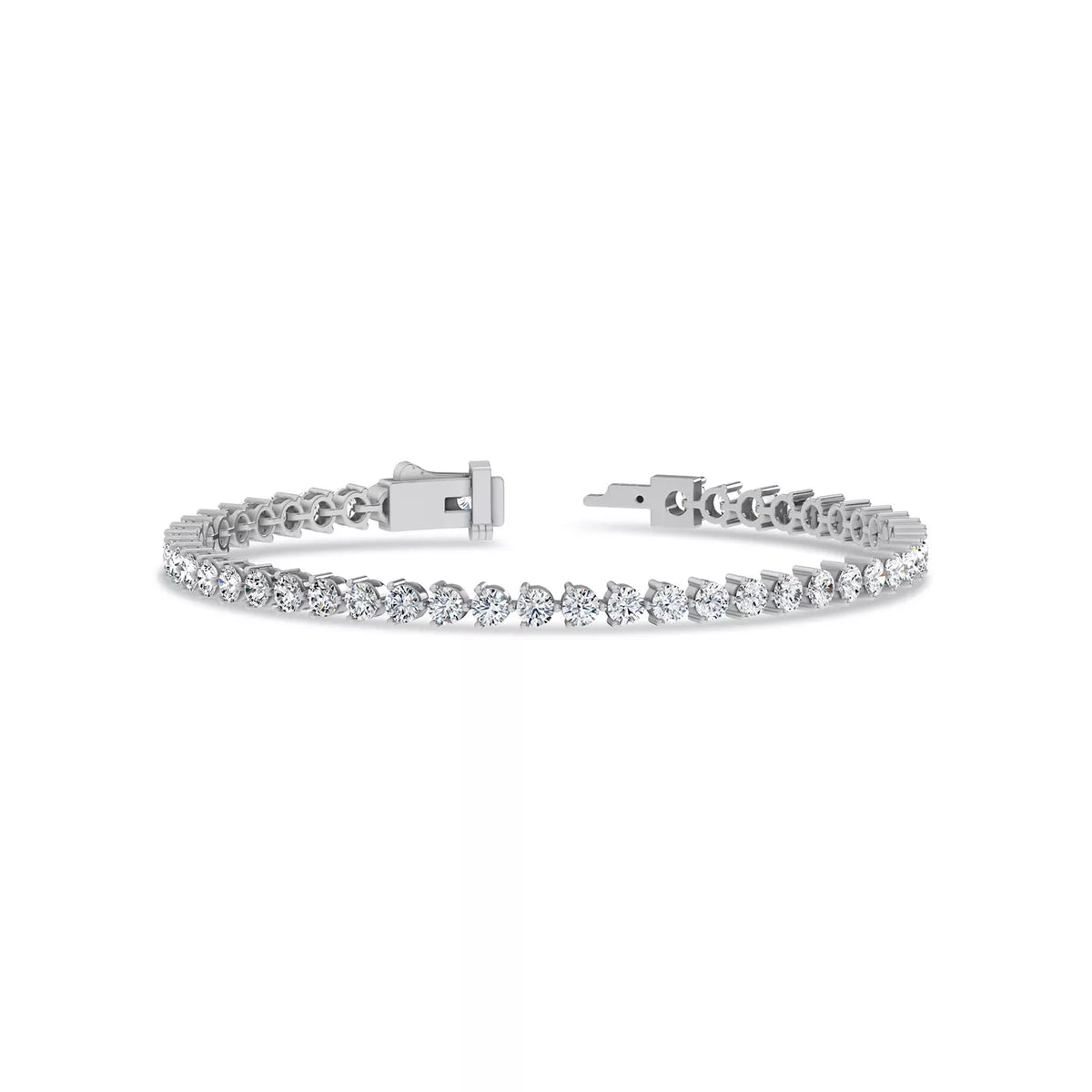 Three-Prong Lab Diamond Tennis Bracelet