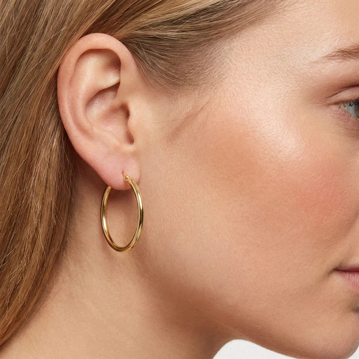Classic Polished Gold Hoops