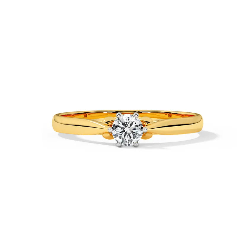 Round Cut Lab Grown Diamond And Moissanite Solitaire Engagement Ring