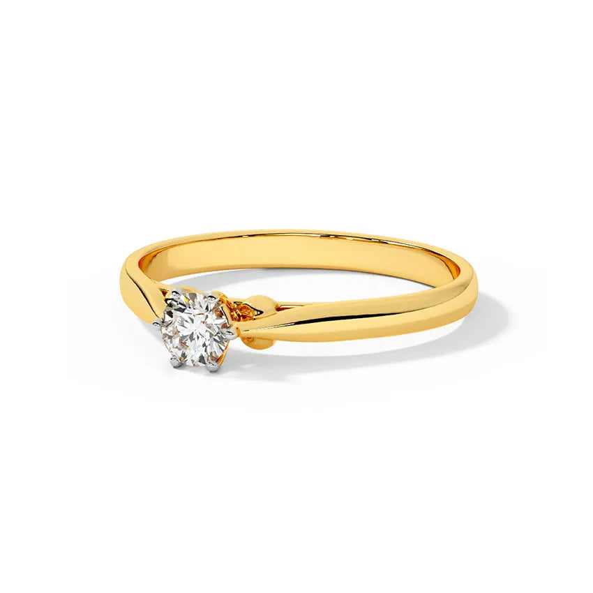 Round Cut Lab Grown Diamond And Moissanite Solitaire Engagement Ring