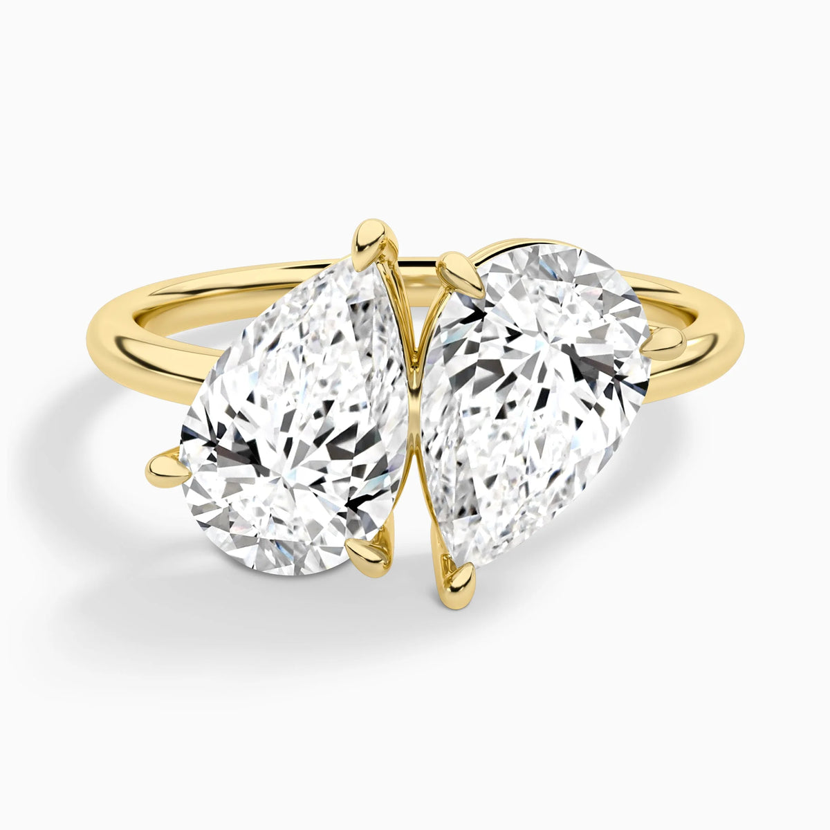 Toi et Moi Double Pear Diamond Engagement Ring