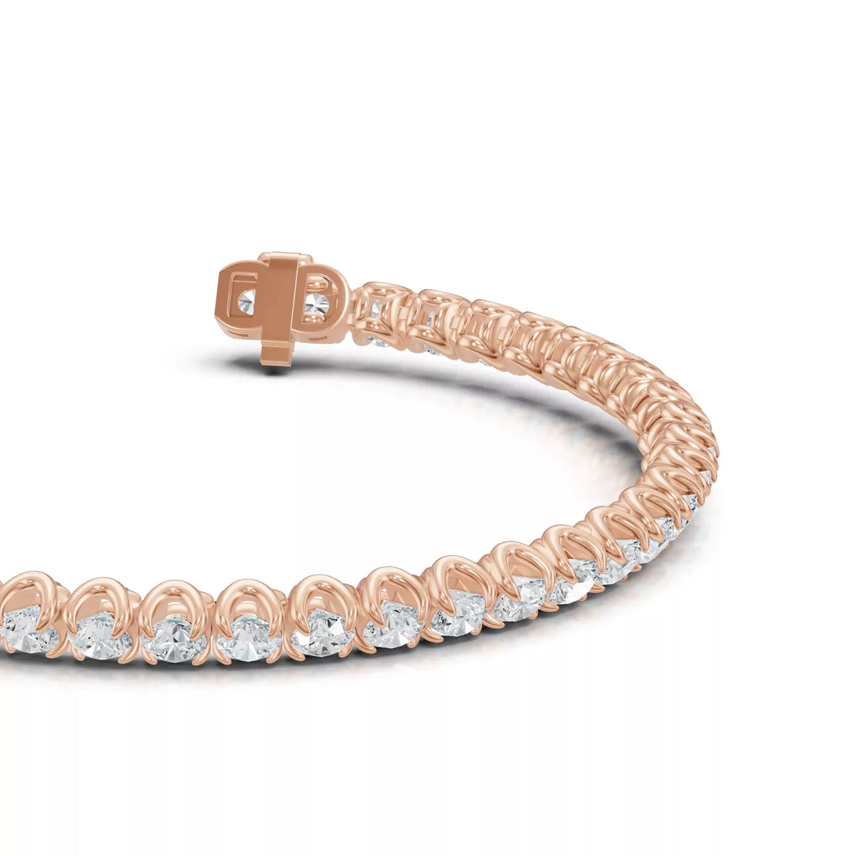 U-Prong Lab Diamond Tennis Bracelet