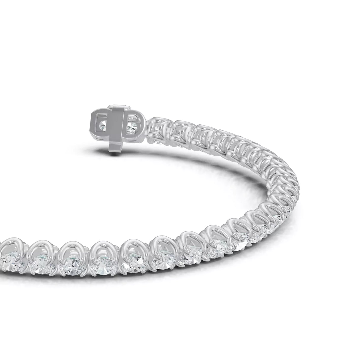 U-Prong Lab Diamond Tennis Bracelet