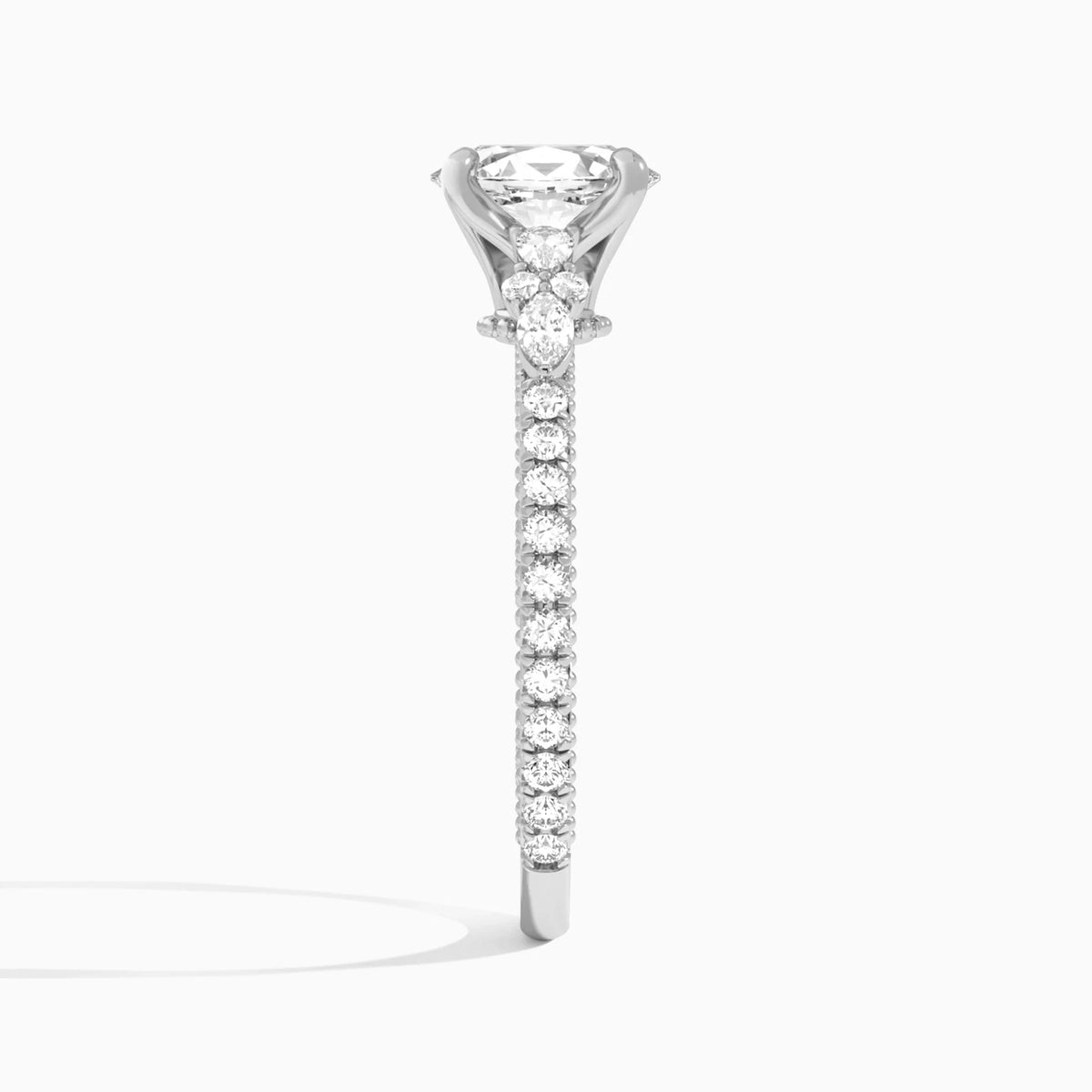 Celestia Diamond Oval Lab-Grown Diamond & Moissanite Vintage Engagement Ring Vintage