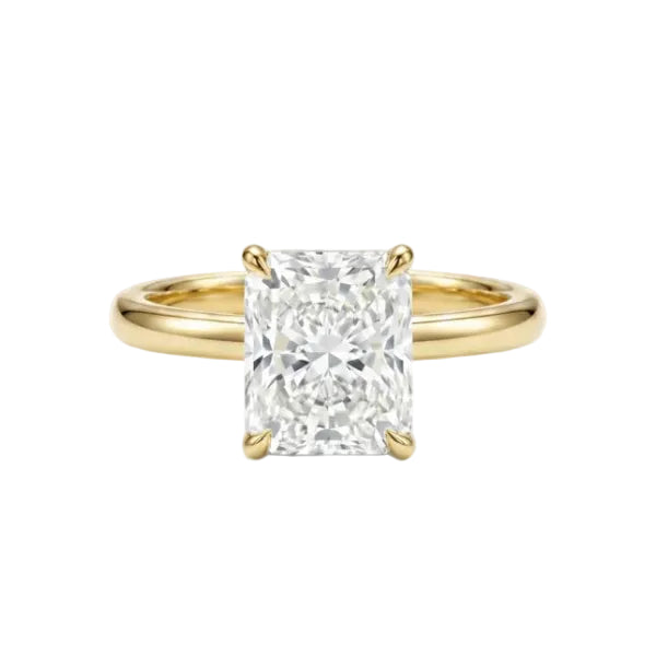 2ct Radiant Cut Lab Grown Diamond The Trilogy Mixed Metal Stack 3 Ring set