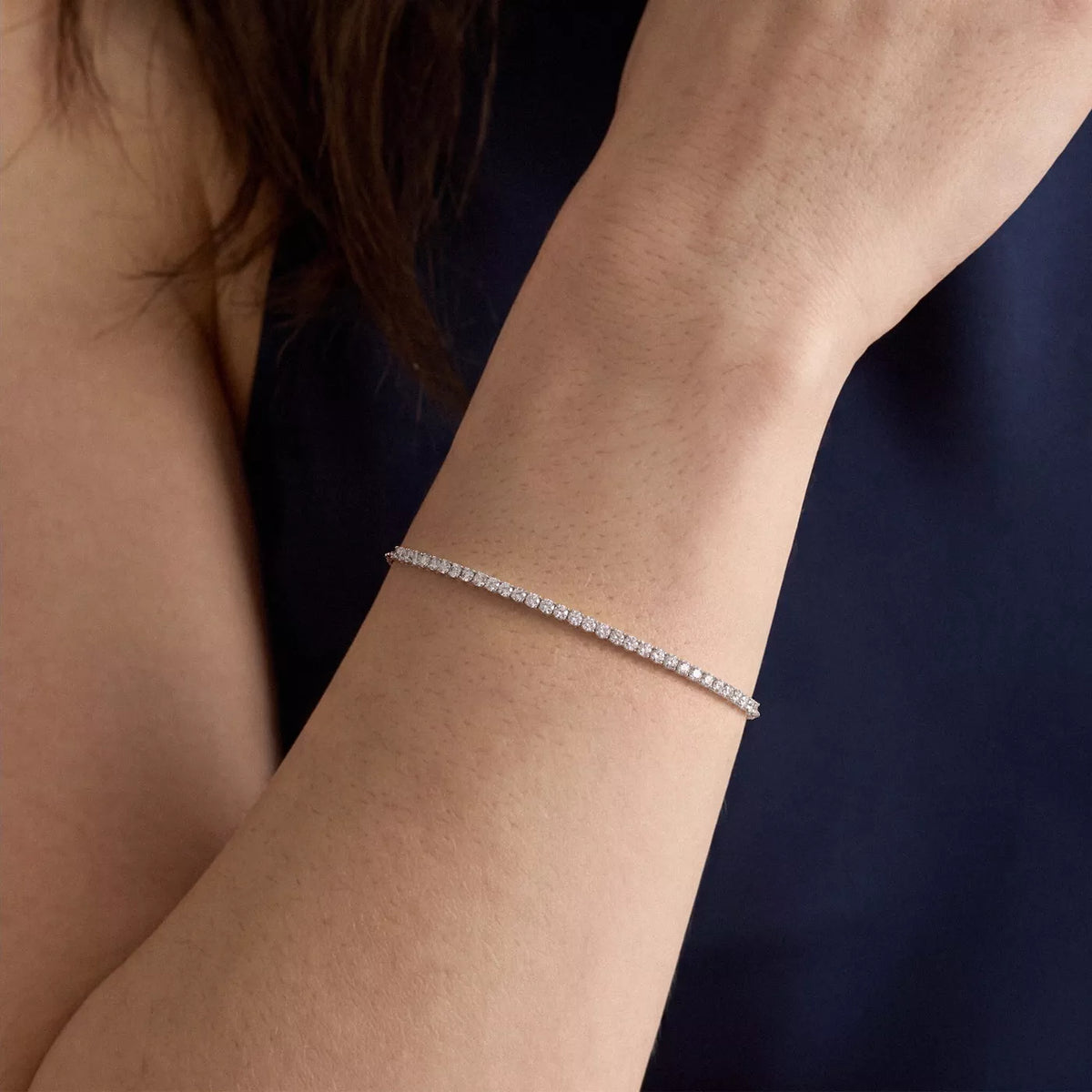 Lab Diamond Tennis Chain Bracelet