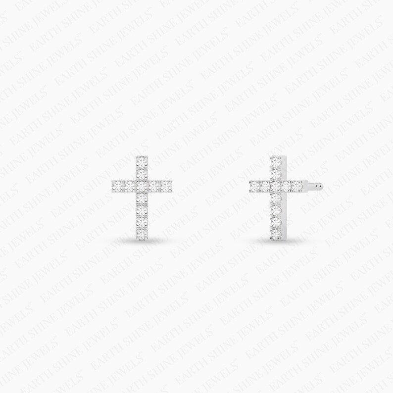 Minimalist Round Brilliant Cut Lab Grown Diamond Drop Earring Moissanite Diamond Dangle and Drop Earring for Women