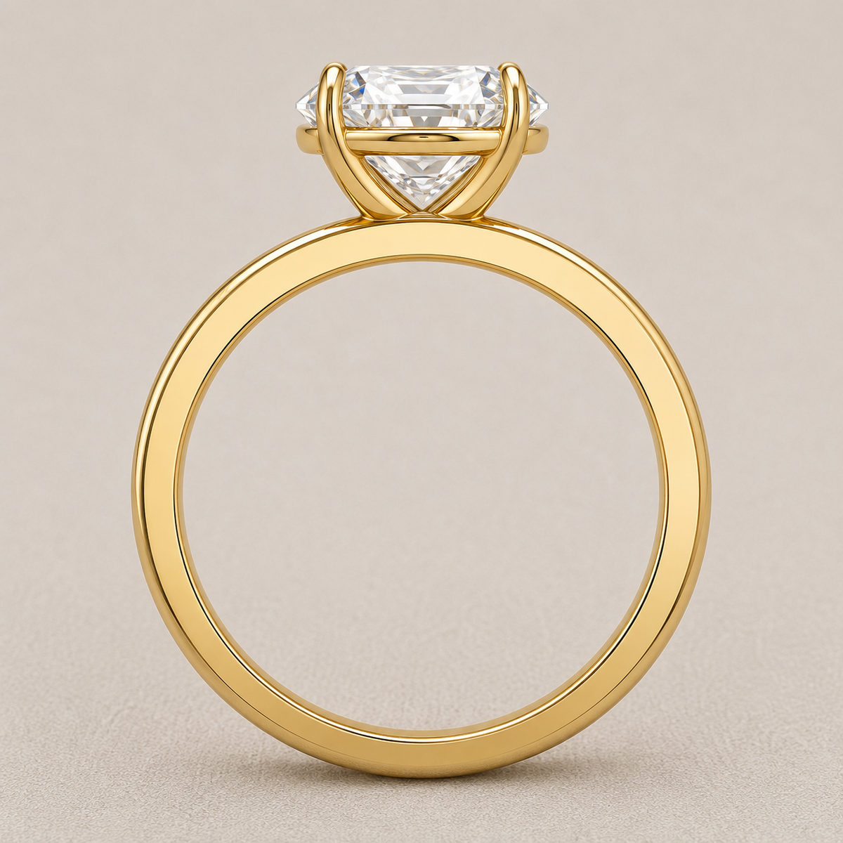 Oval Cut Lab Grown Diamond & Moissanite Pavé Engagement Ring