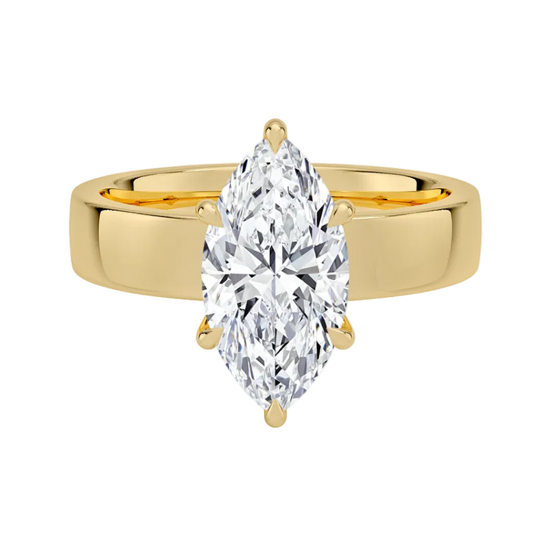 Marquise Cut Peyton 4mm Solitaire Ring