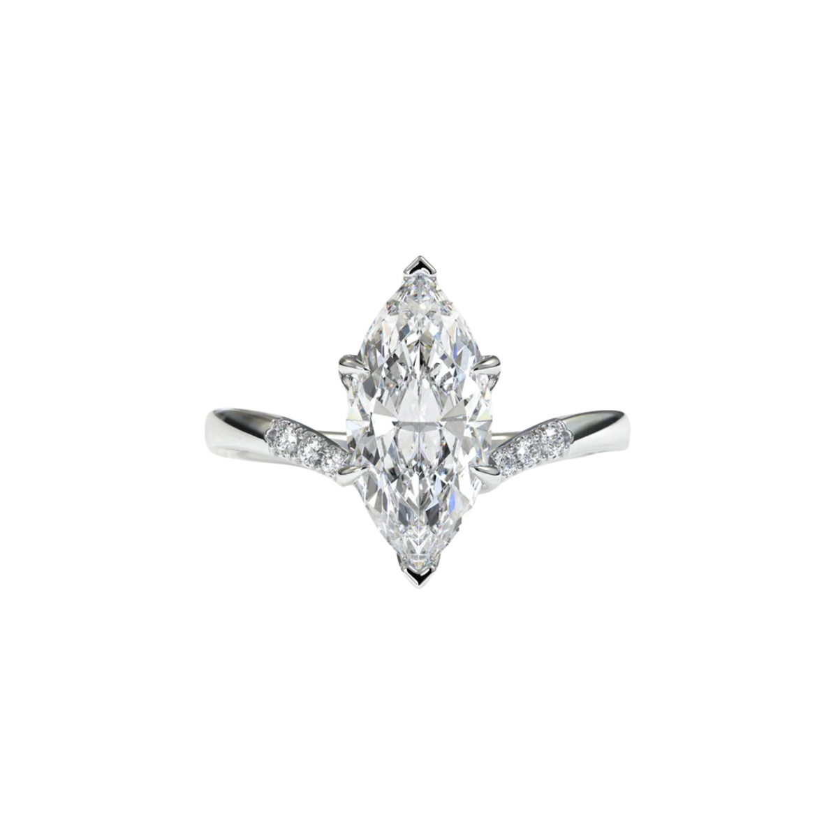 2ct Marquise Pavé Engagement Ring