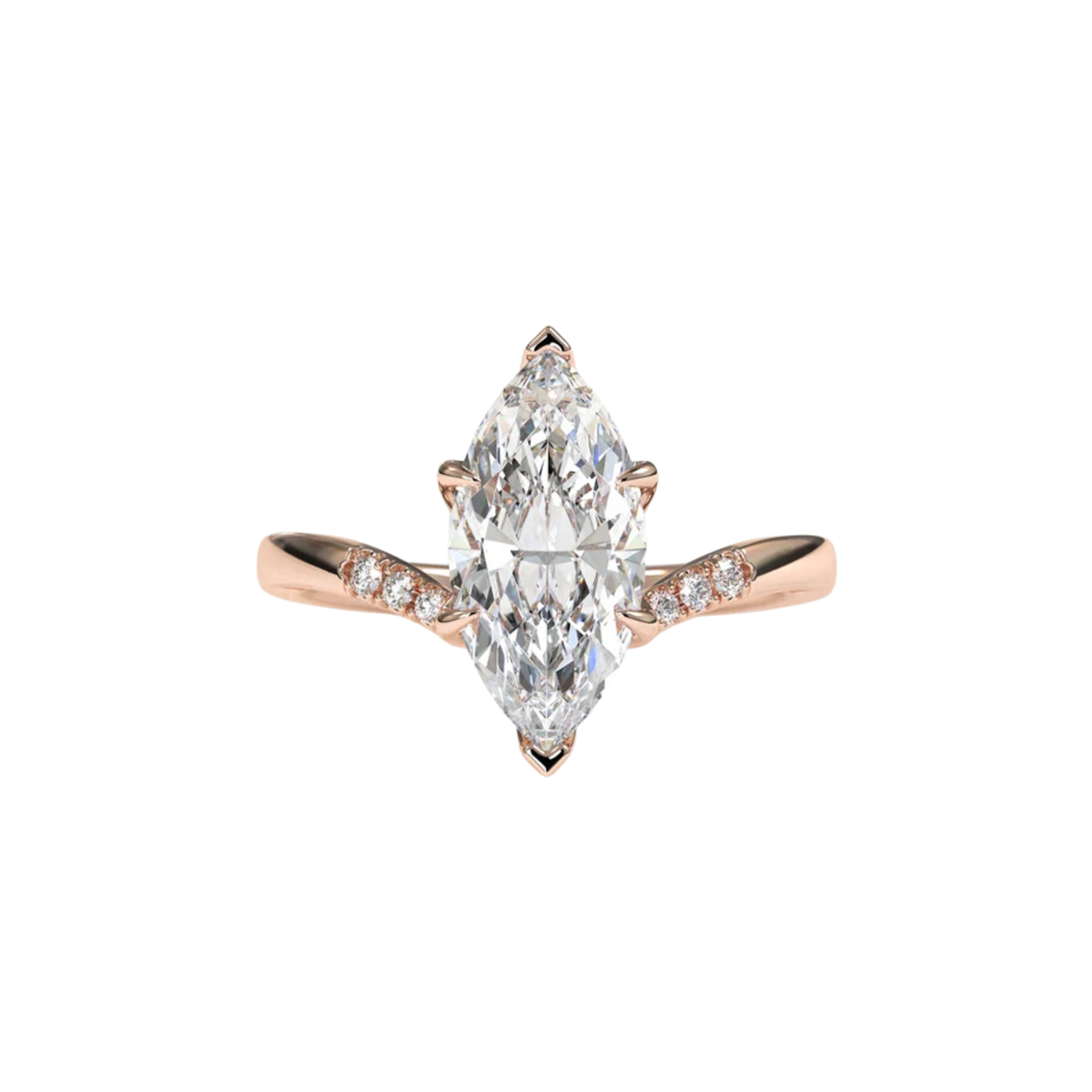 2ct Marquise Pavé Engagement Ring