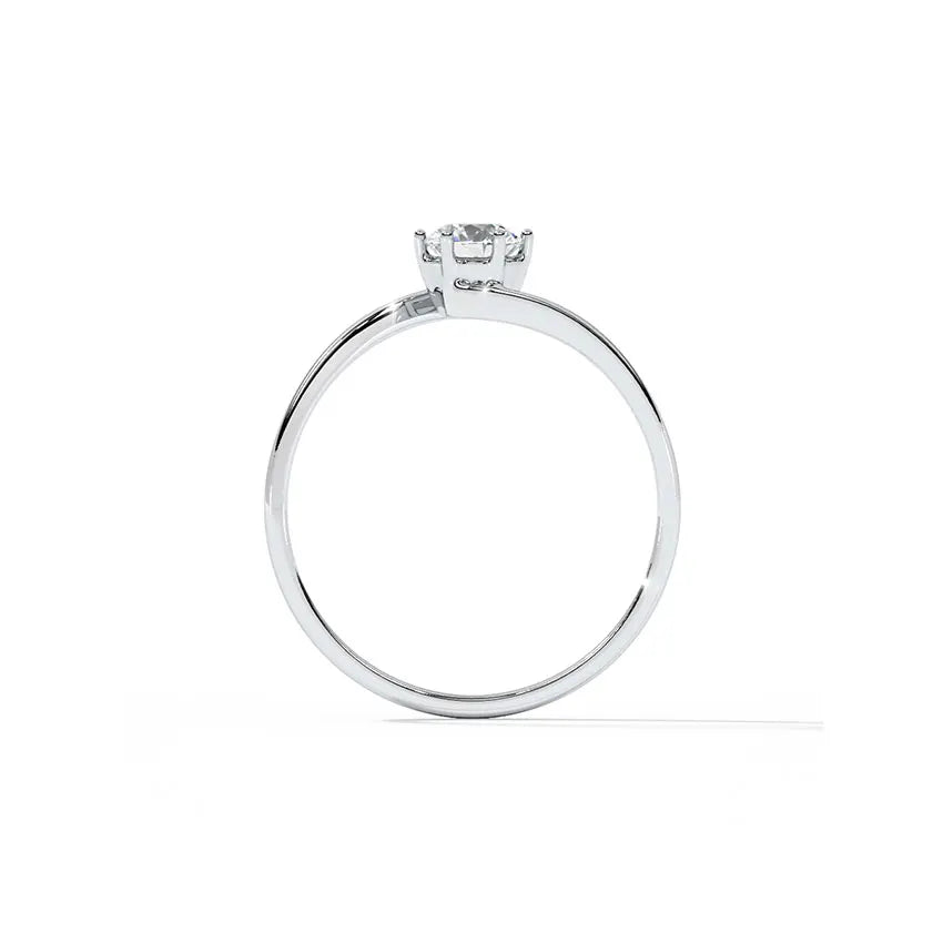 Round Cut Lab Grown Diamond & Moissanite Solitaire Engagement Ring
