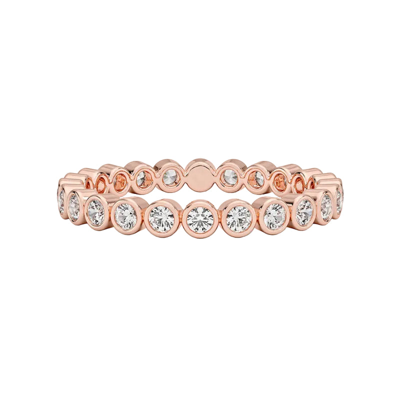 Bezel Round Eternity Lab Diamond Ring