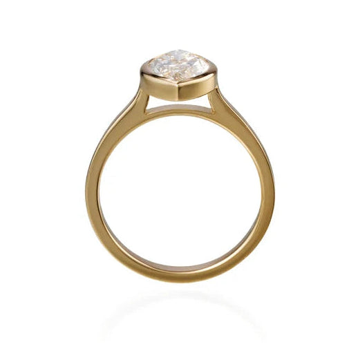2.0 ct Marquise Cut Lab Grown Diamond & Moissanite Ring