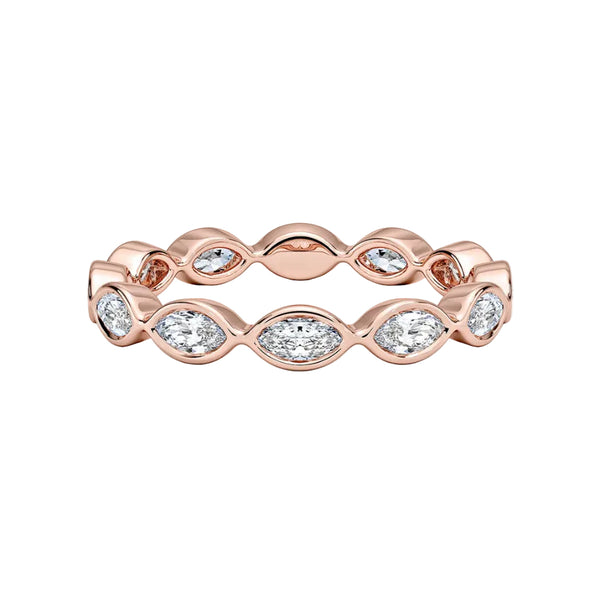 Bezel Marquise Eternity Lab Diamond Ring