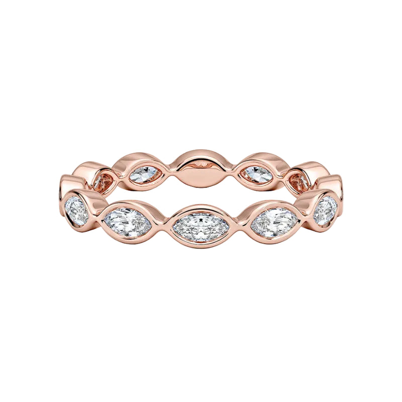 Bezel Marquise Eternity Lab Diamond Ring