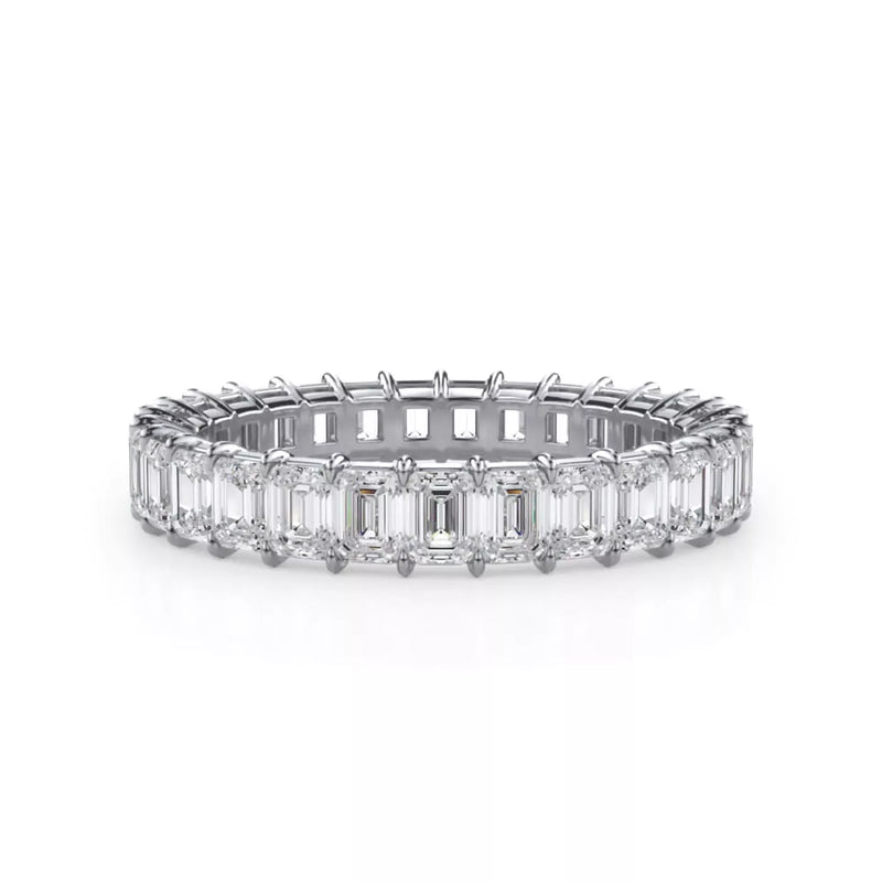 Emerald Cut Lab Diamond Eternity Ring