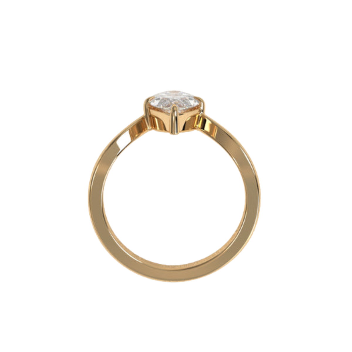 2 CT Marquise Flowing Solitaire Diamond Ring