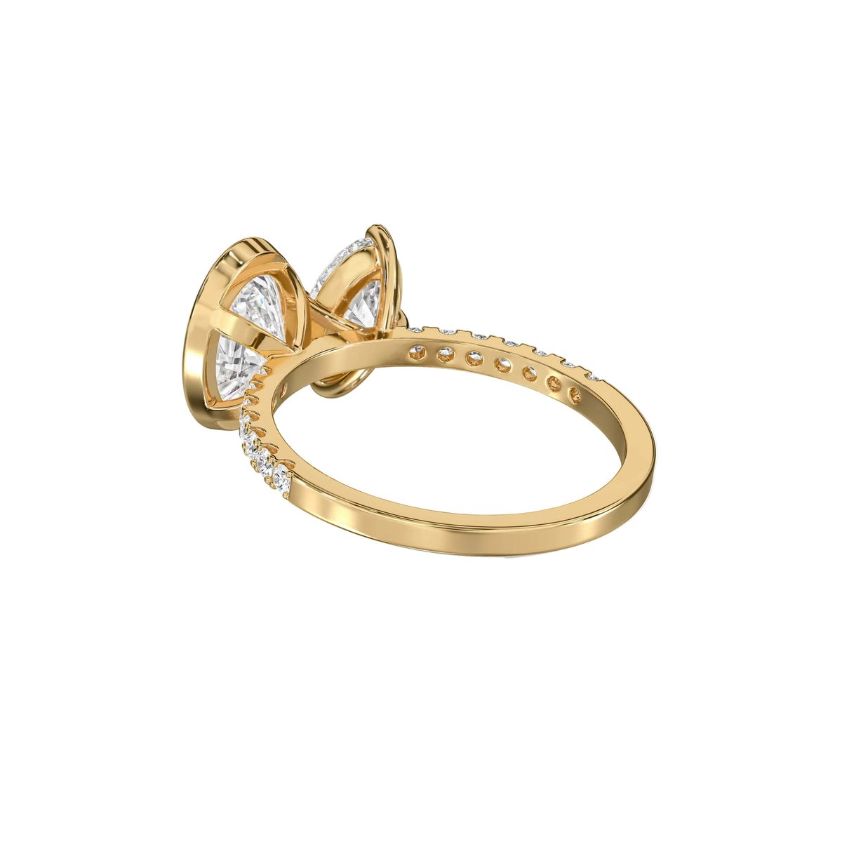 Classic Two Stone Bezel Toi et Moi Ring