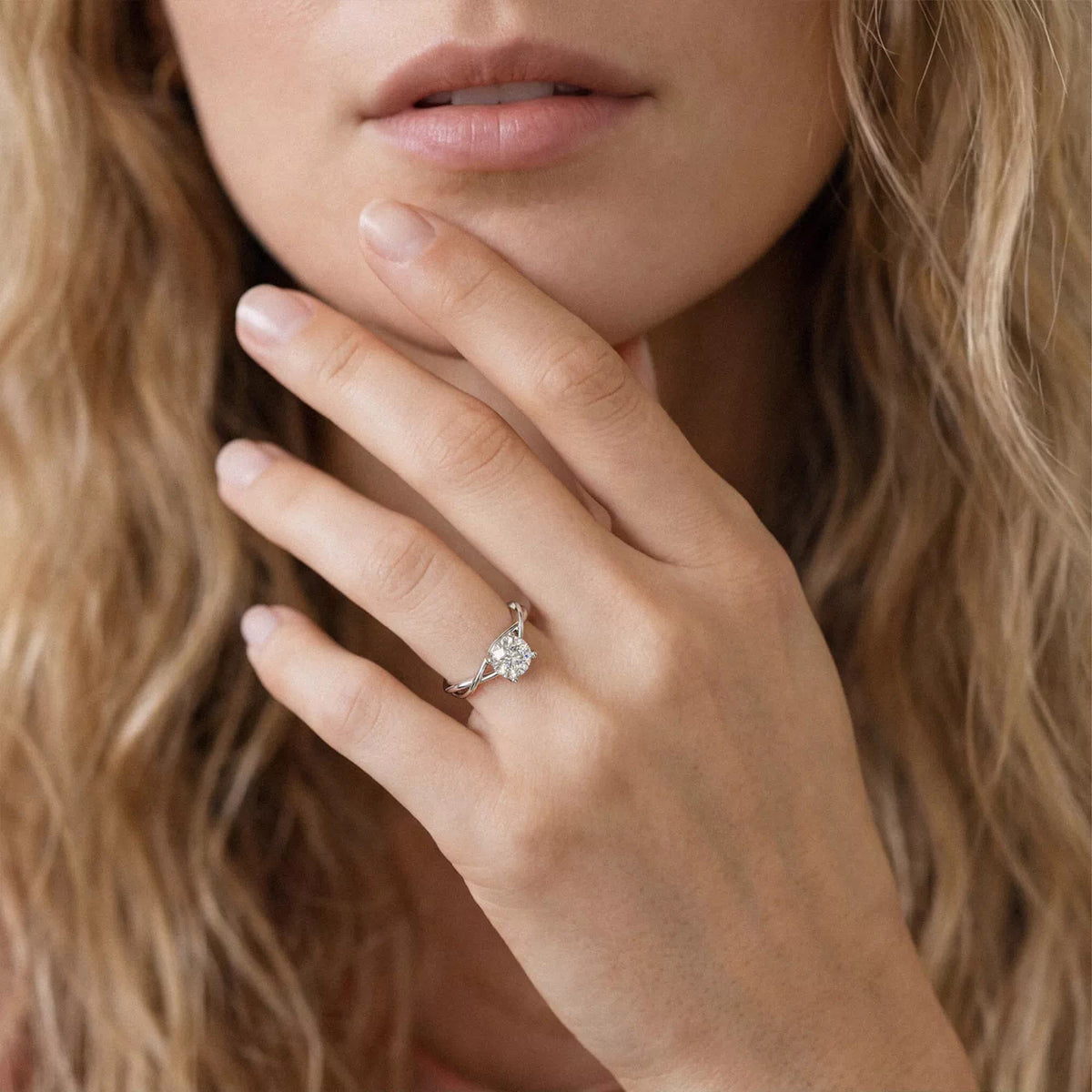 Bianca Twist Classic Round Cut Solitaire  Engagement Ring