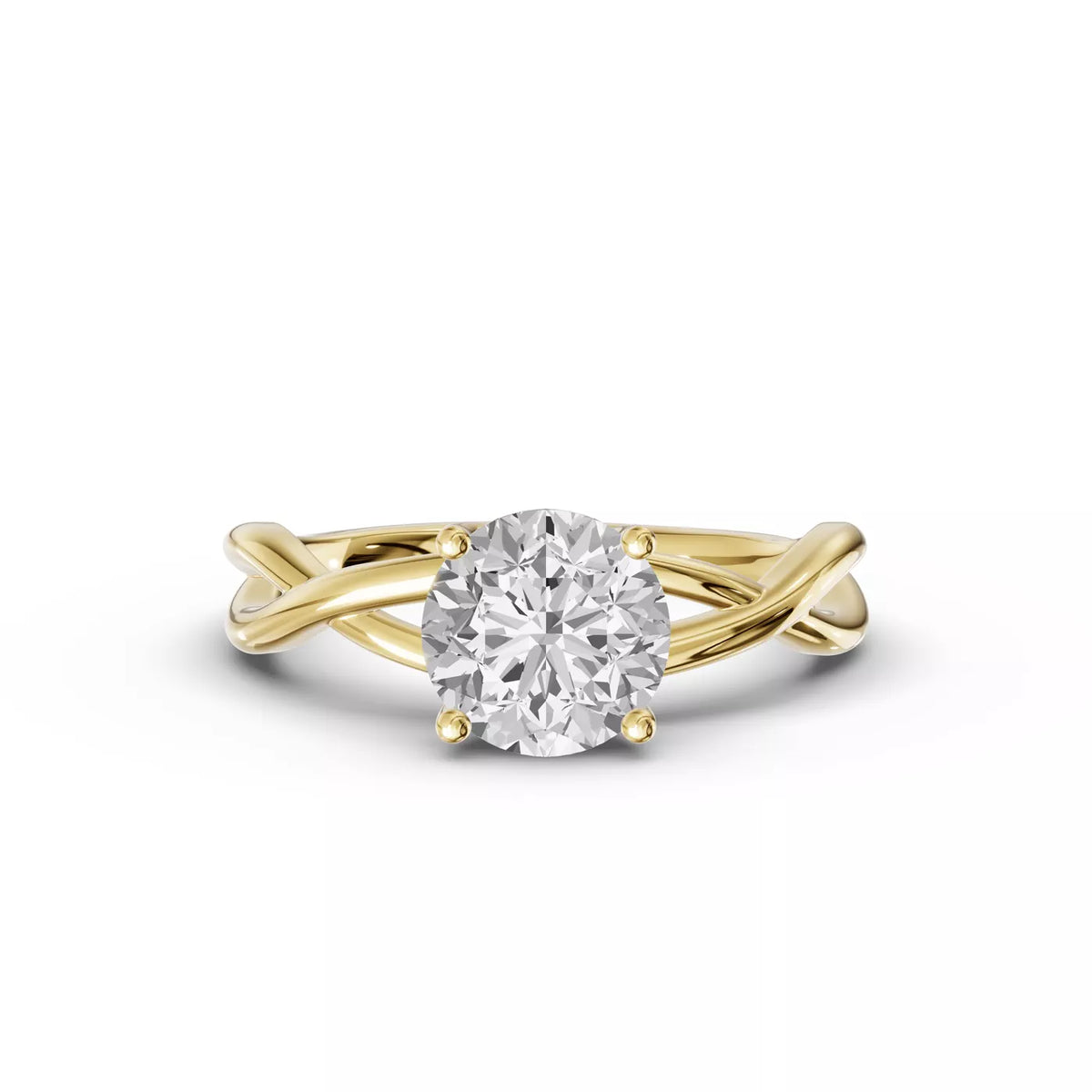Bianca Twist Classic Round Cut Solitaire  Engagement Ring