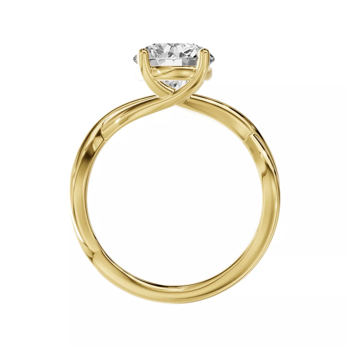 Bianca Twist Classic Round Cut Solitaire  Engagement Ring