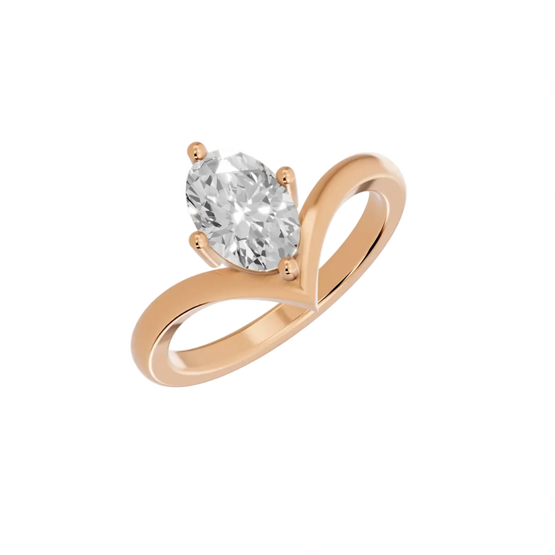 Oval Cut Solitaire Engagement Ring – Lab Grown Diamond & Moissanite