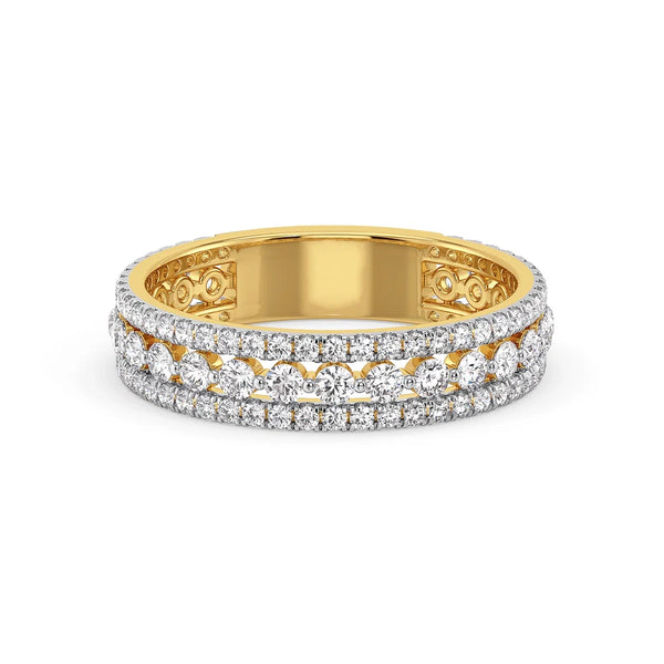 Lab Grown Diamond & Moissanite Multi-Row Eternity Ring